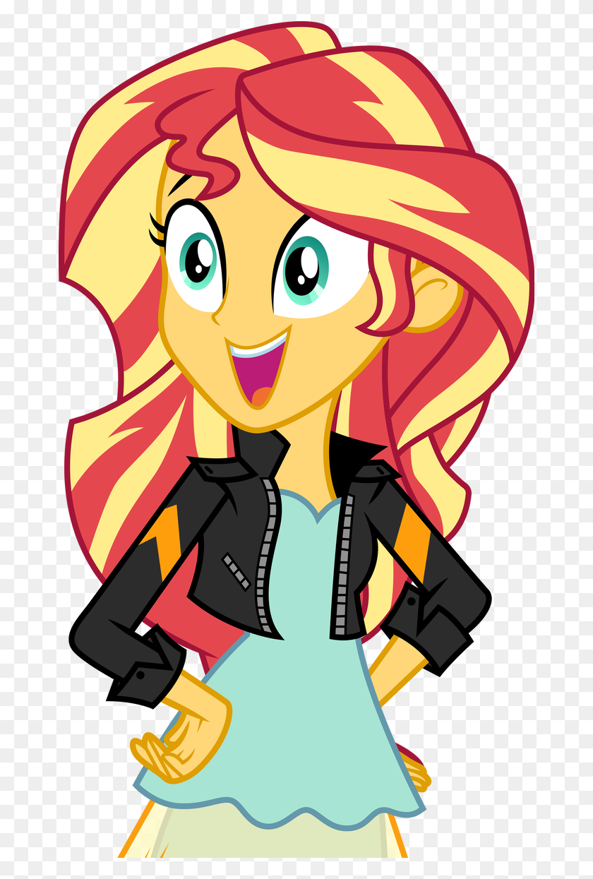 674x1185 Excited Sunset Shimmer - Excited PNG