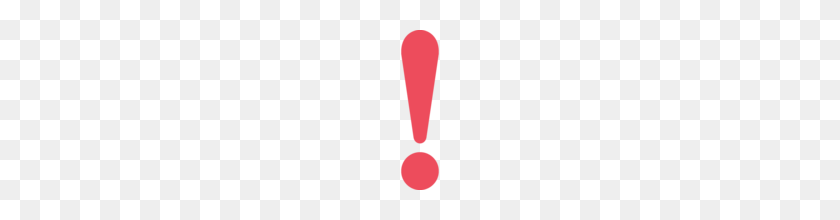 160x160 Восклицательный Знак Emoji На Emojione - Красный Восклицательный Знак Png