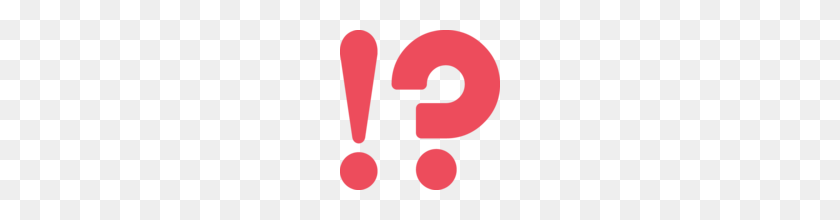 160x160 Signo De Interrogación De Exclamación Emoji En Emojione - Pregunta Emoji Png