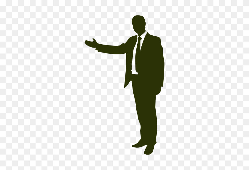 512x512 Executive Walking Silhouette - Hand Silhouette PNG