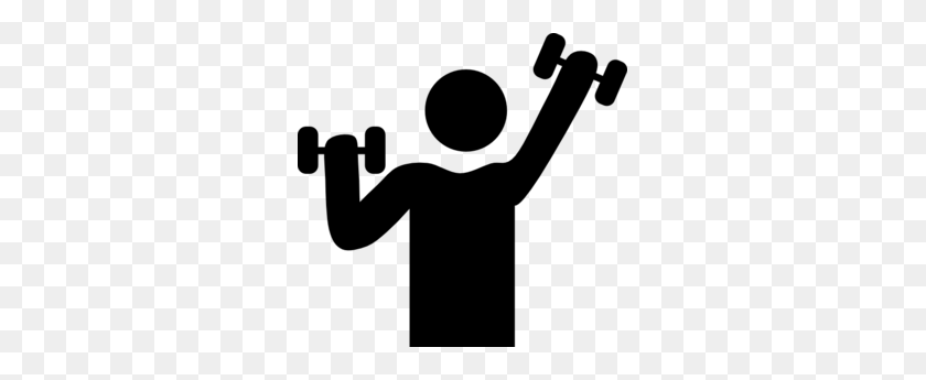 299x285 Exercise With Dumbbells Symbol Clip Art - Workout Equipment Clipart