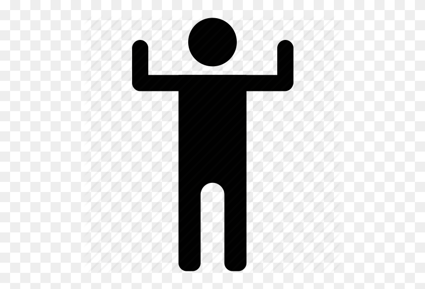 512x512 Exercising, Handsup, Person With Hands Up, Raised Hands, Spectator - Hands Up PNG