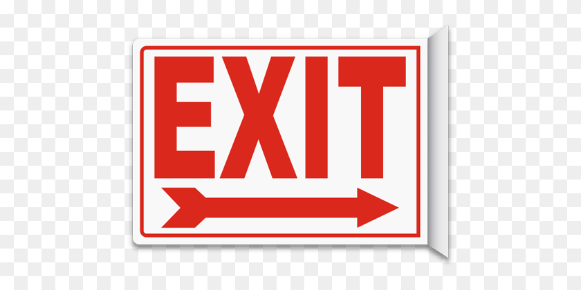 480x360 Exit Clipart No Exit - Evacuation Clipart
