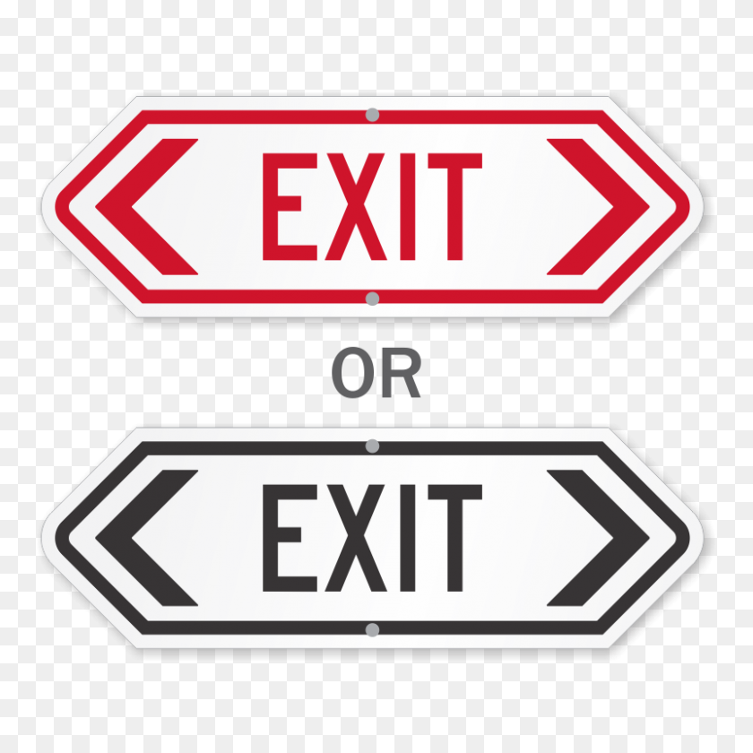 800x800 Exit Only Signs Exit Parking Lot Signs - Exit Sign Clip Art
