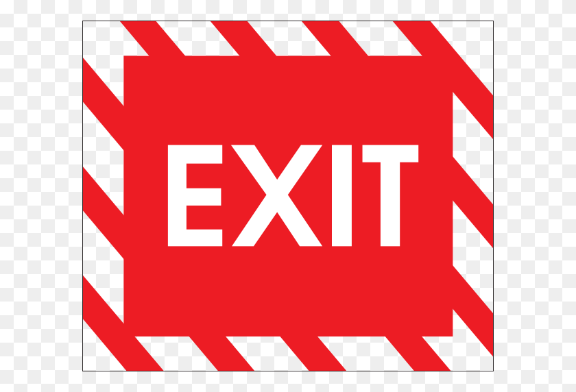 600x512 Exit Sign Clip Art - Exit Sign PNG