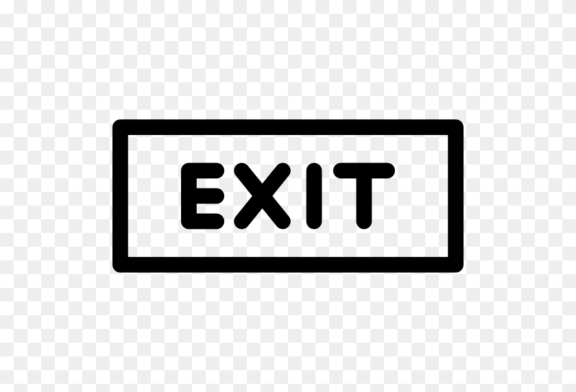 512x512 Exit Sign Png Icon - Exit Sign PNG