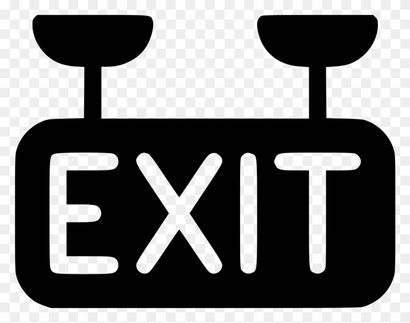 981x758 Exit Sign Png Icon Free Download - Exit Sign PNG