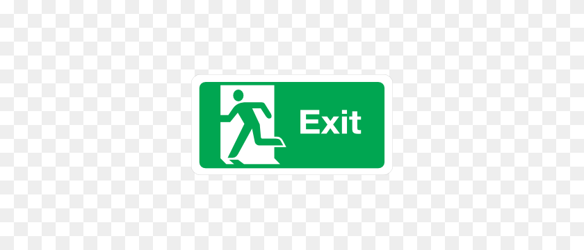 300x300 Exit Sign Sticker - Exit Sign PNG