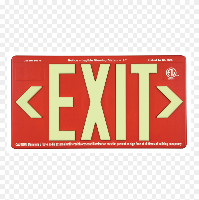 1000x1008 Exit Signs Glowscape Gvc - Exit Sign PNG