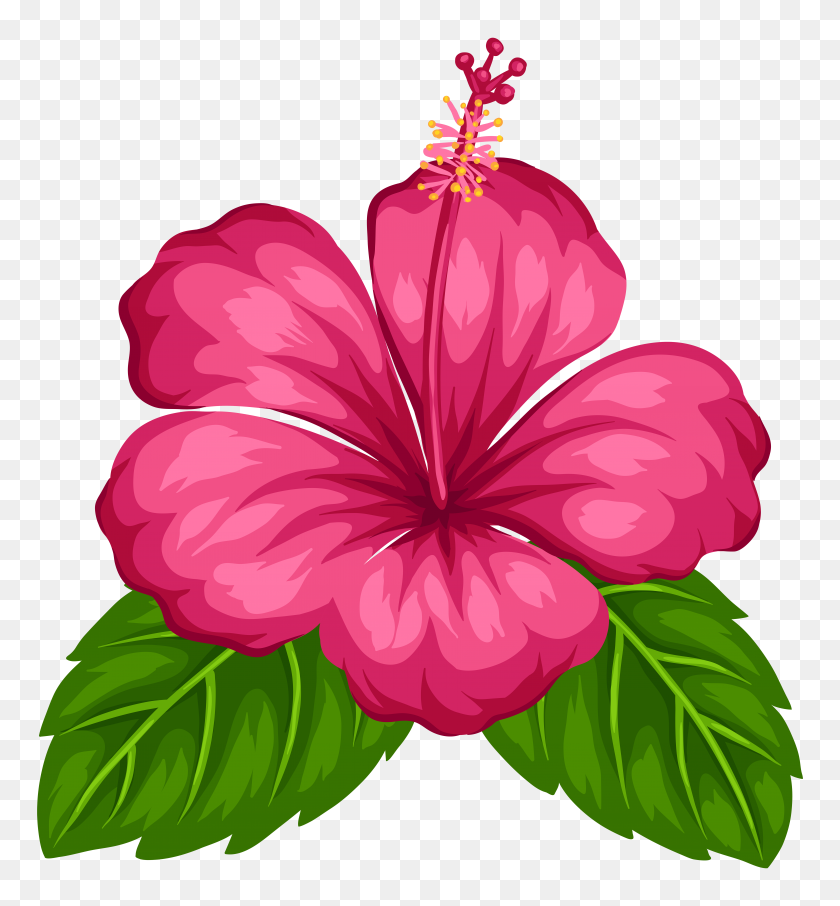 7375x8000 Exotic Flower Png Clip Art - Show And Tell Clipart
