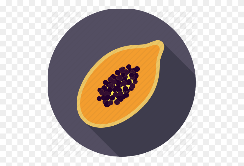 512x512 Exotic, Food, Fresh, Fruit, Half, Papaya, Tropical Icon - Papaya PNG