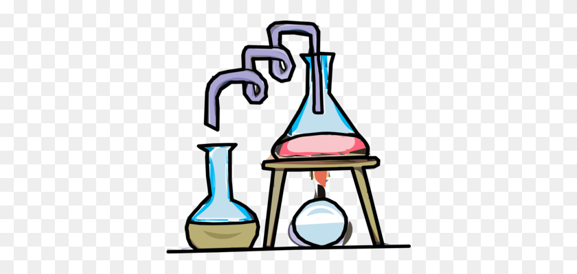 357x340 Experiment Laboratory Flasks Chemistry Science - Science Experiment Clipart