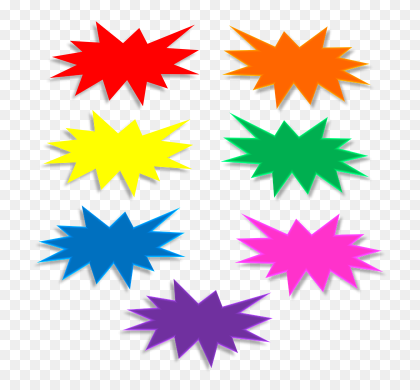 720x720 Explosion Clipart Rainbow - Explosion Gif PNG
