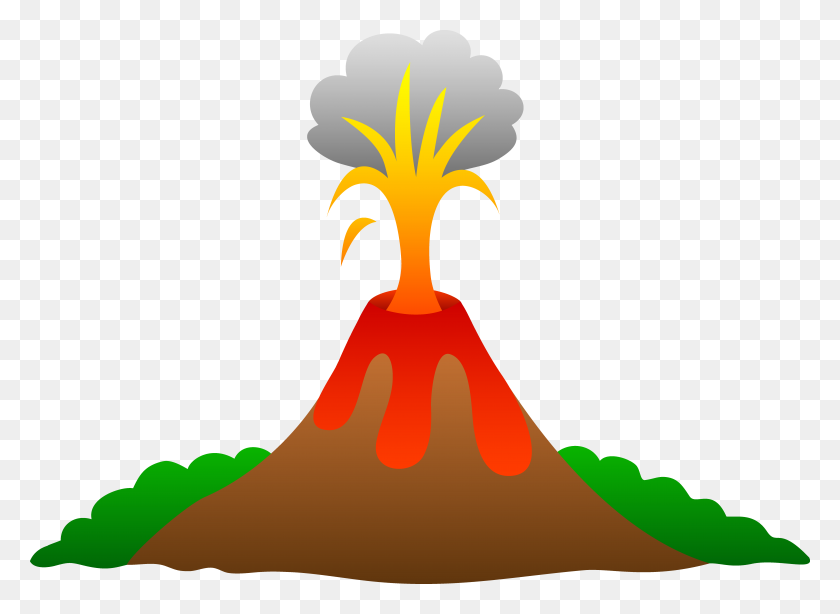 7520x5343 Explosion Clipart Volcano - Wonder Why Clipart