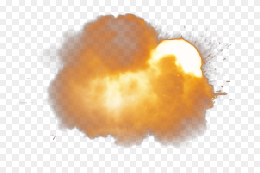 746x500 Explosion Fire Yellow Ftestickers Flame Smoke - Yellow Smoke PNG