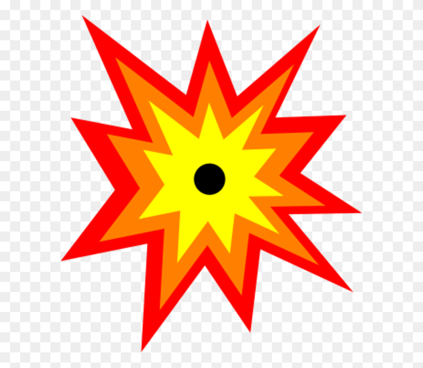 600x671 Explosions Clipart Boom - Comic Book Explosion PNG