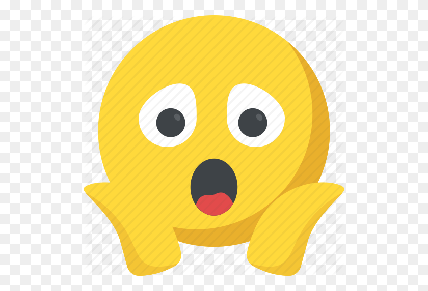 512x512 Expresiones, Miedo Emoji, Miedo, Gritando, Smiley Icono - Emoji Asustado Png