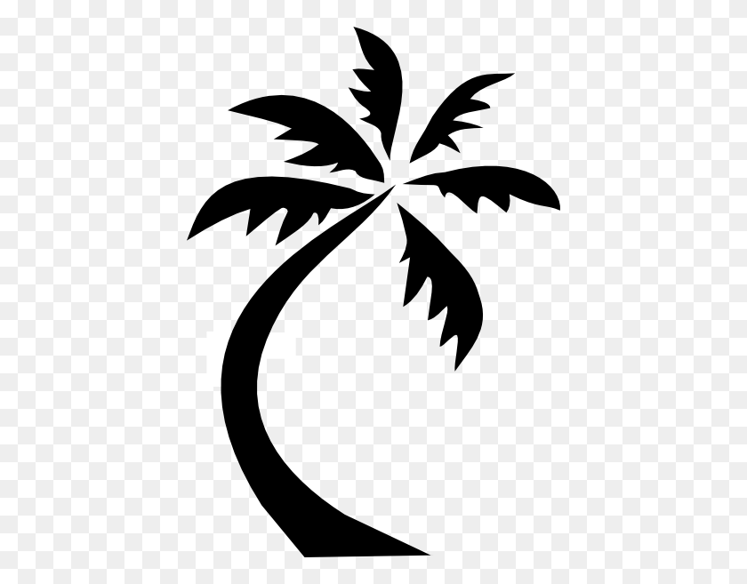 420x597 Extraordinary Palm Tree Clip Art Black And White Clipart - Palm Tree Clipart Black And White