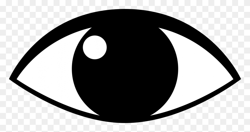 2104x1038 Глаз Мультфильм Клипарт - Черные Глаза Png