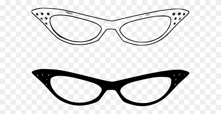 600x375 Eye Glasses Clip Art - Eyes Clipart Black And White