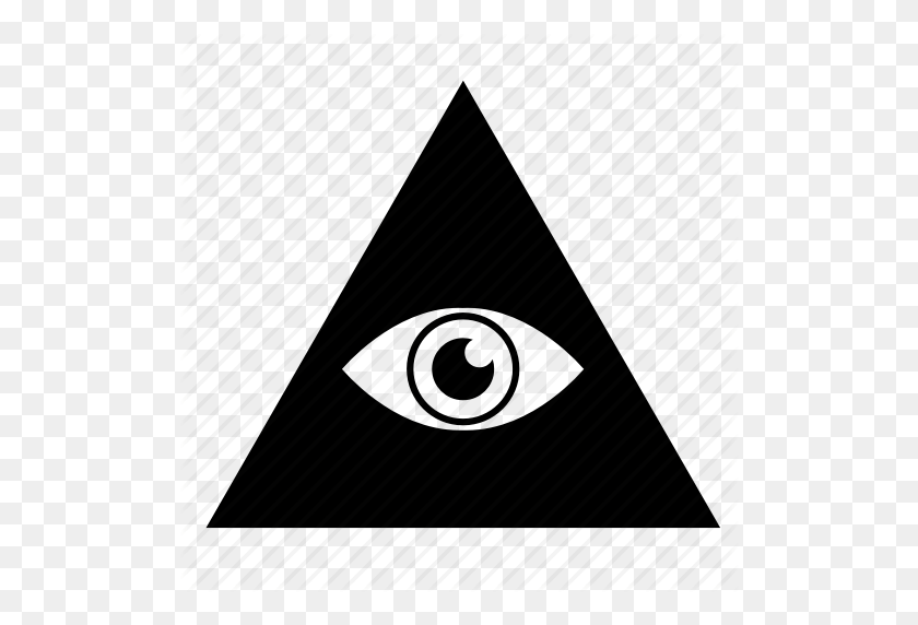 512x512 Eye, Illuminati, Label, Pyramid, Sect, Sign Icon - Illuminati Eye PNG