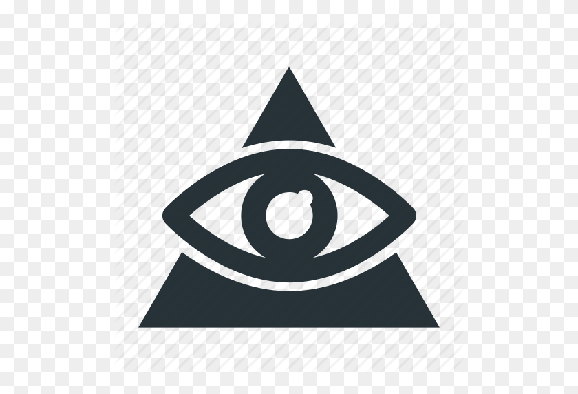 512x512 Ojo, Illuminati, Albañilería, Religión, Icono De Triángulo - Ojo Illuminati Png