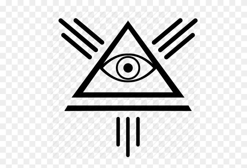 512x512 Ojo, Illuminati, Pirámide, Triángulo Icono - Ojo Illuminati Png