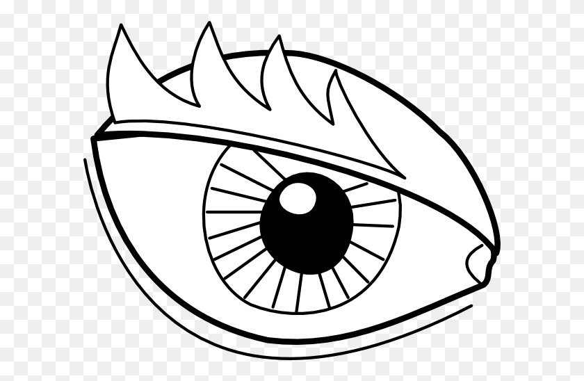 600x488 Eye Outline Clip Art - Eyeball Clipart