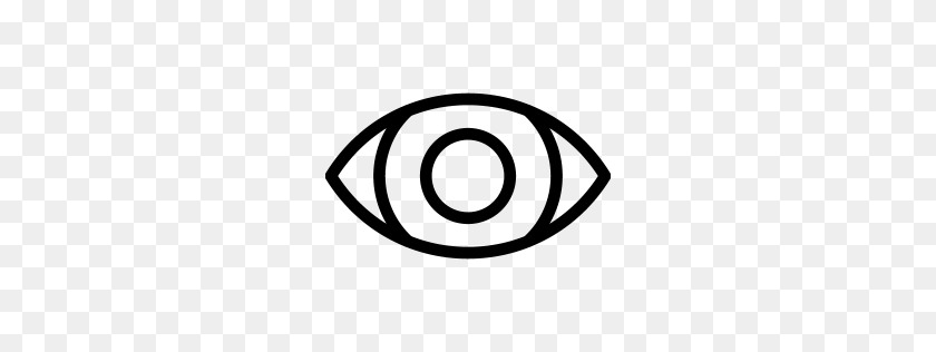 256x256 Значок Глаз Видимый Значок Линия Набор Иконок Разум - Глаз Символ Png