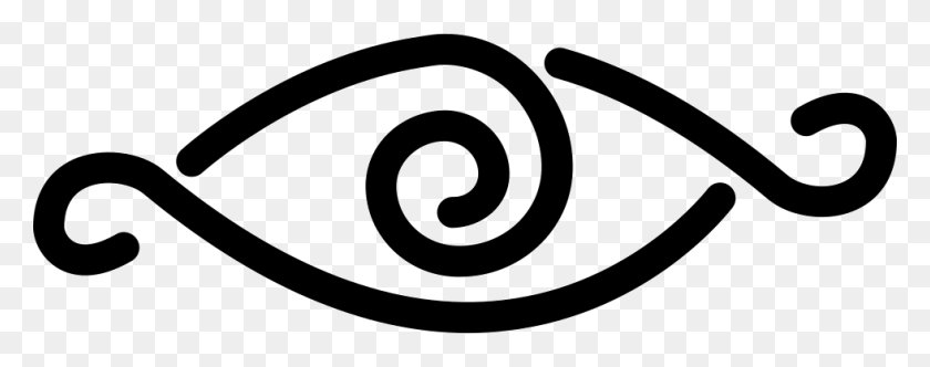 980x342 Eye With Curl Lines Design Variant Png Icon Free Download - Curl PNG