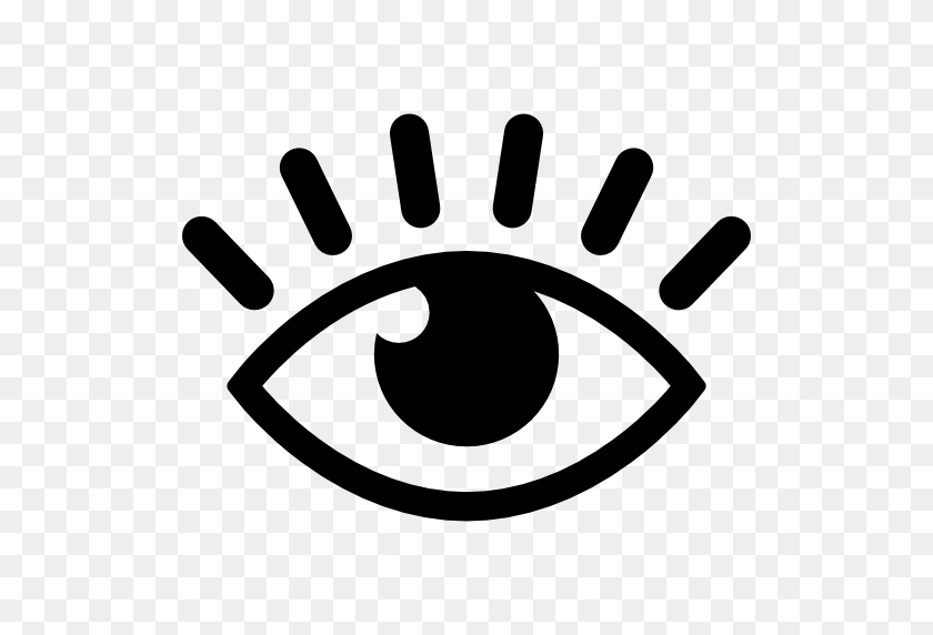512x512 Eye With Eyelash - Eye Icon PNG