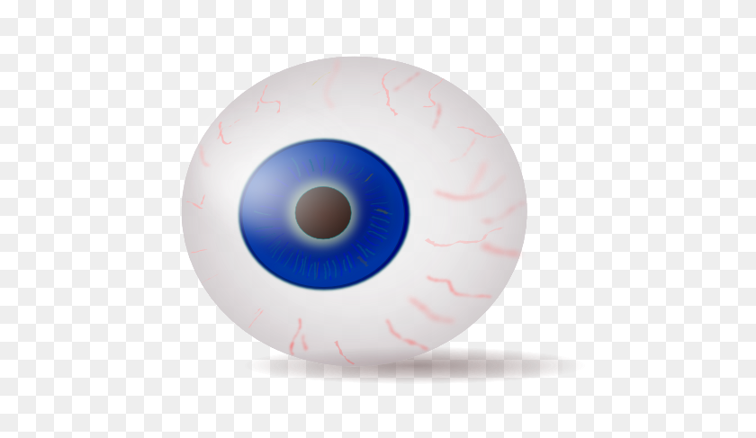 512x427 Eyeball Blue Realistic Clipart - Eyeballs PNG