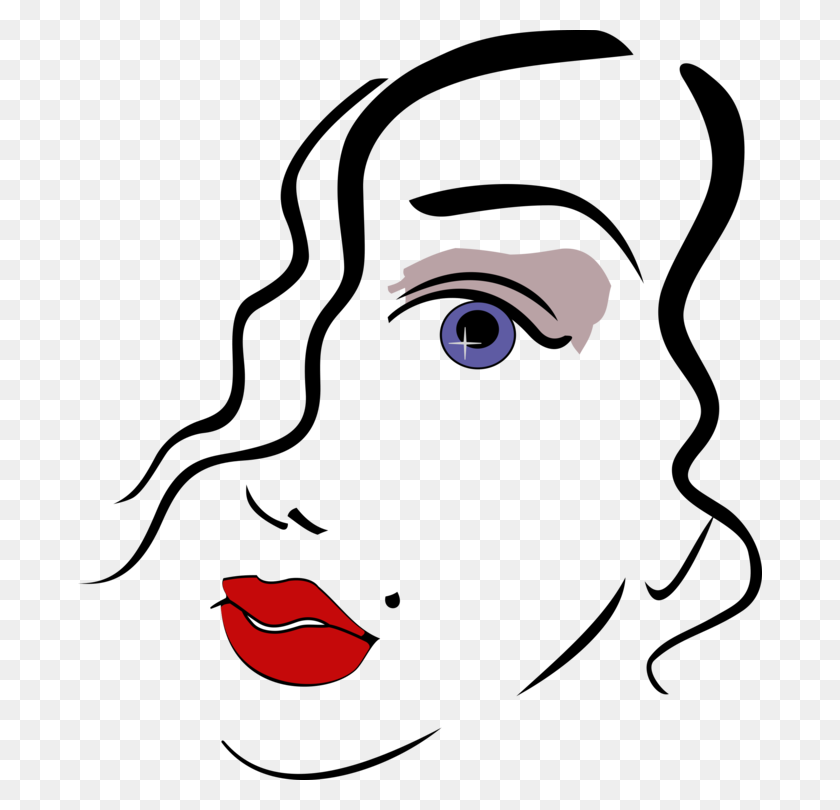 684x750 Eyebrow Face Woman Cheek - Eyes And Mouth Clipart