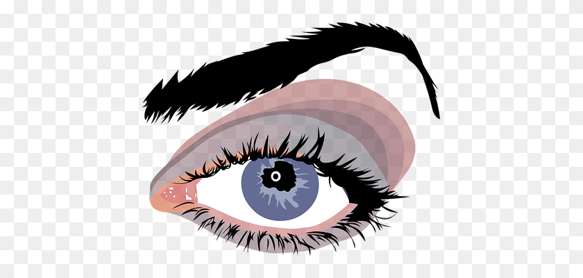 431x340 Фиолетовый Глаз Для Ресниц - Черно-Белый Клипарт Для Ресниц