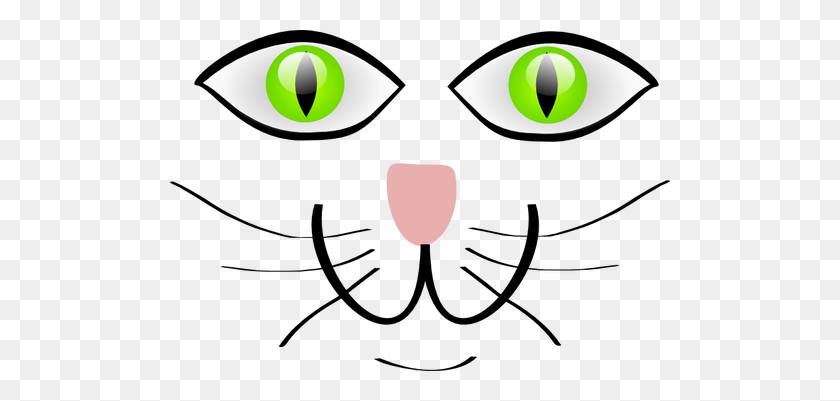 500x341 Глаза Кошки, Исследуйте Картинки - Кошачья Морда Клипарт Черно-Белое