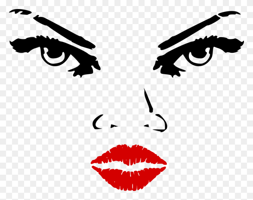 968x750 Eyes, Nose, Lips Computer Icons Eyes, Nose, Lips Face Free - Eyes And Mouth Clipart