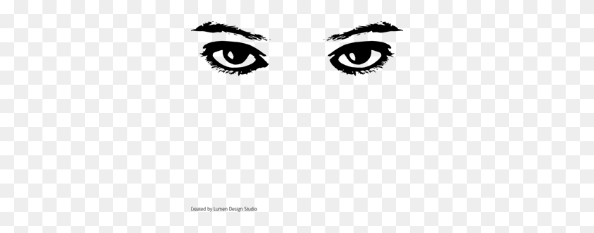 300x270 Eyes Png, Clip Art For Web - Eyelash Clipart Black And White