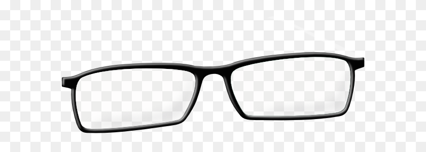 600x240 Eyes With Glasses Cartoon - Santa Clipart Black And White