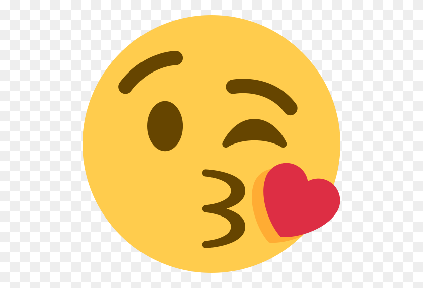512x512 Cara Que Sopla Un Beso Emoji - Kiss Emoji Clipart