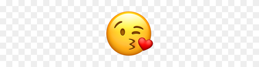 160x160 Face Blowing A Kiss Emoji On Apple Ios - Kissing Emoji PNG