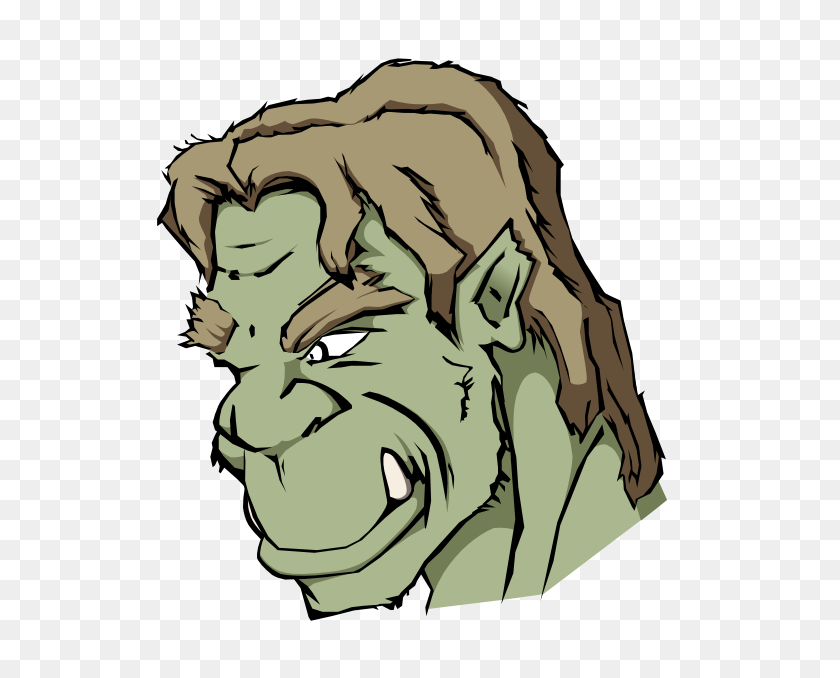 587x618 Face Clipart Drawing Monster Orc Png Transprent Png Free - Ogre Clipart
