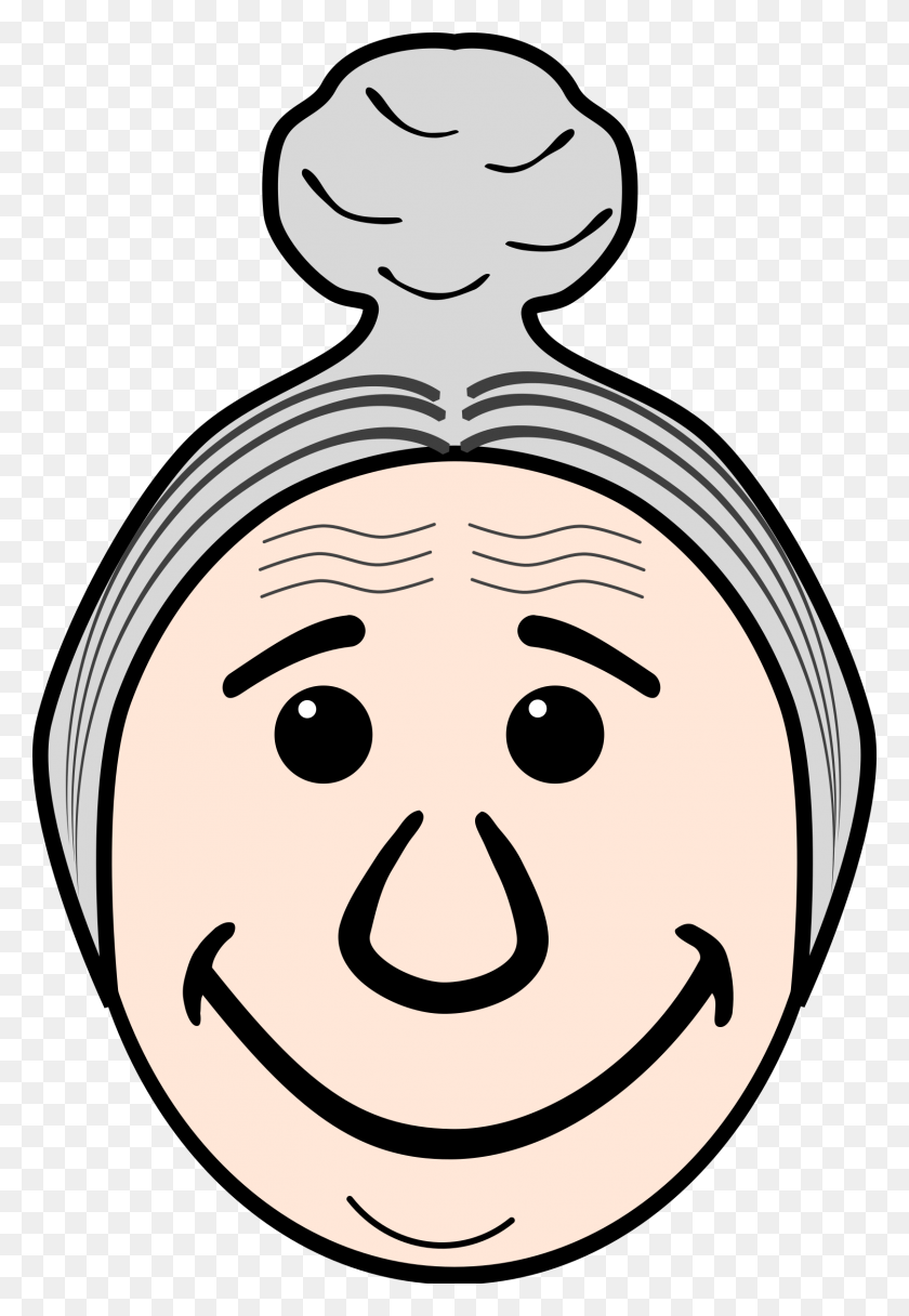 1619x2400 Face Clipart Grandmother - Grandparents Clipart Black And White