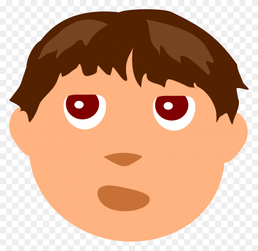 800x778 Face Expression Boy Clip Art Download - Coneflower Clipart