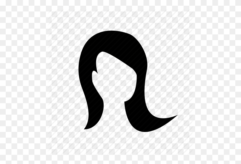 512x512 Face, Female, Girl, Long Hair, Portrait, User, Woman Icon - Portrait PNG