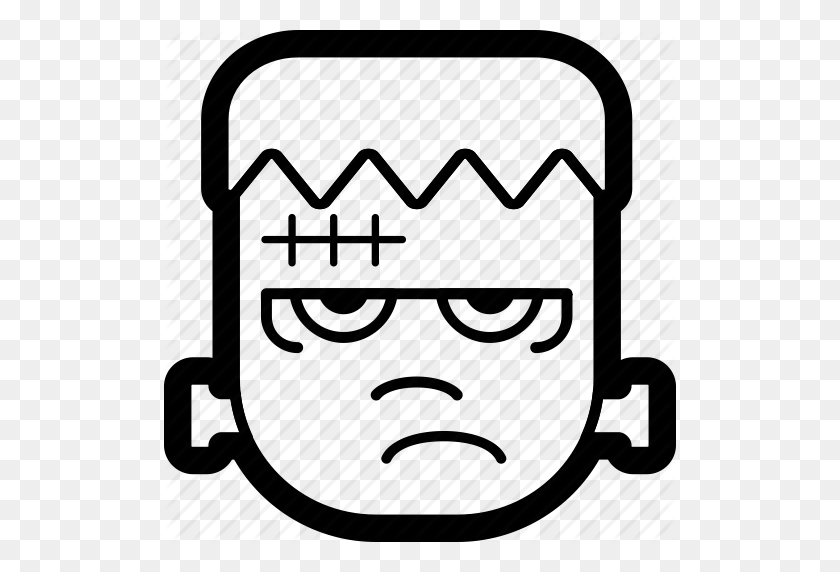 512x512 Face, Frankenstein, Halloween, Head, Monster Icon - Frankenstein Face Clipart