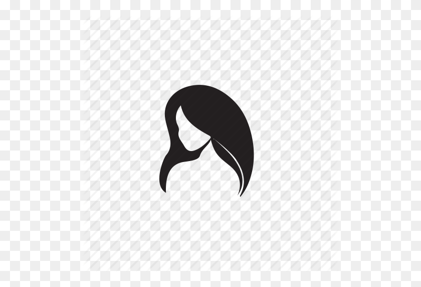512x512 Face, Girl, Long Hair Icon - Girl Icon PNG