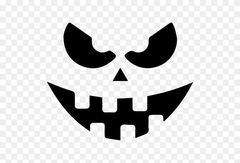 512x512 Cara, Halloween, Aterrador, Icono Sonriente - Cara Aterradora Png