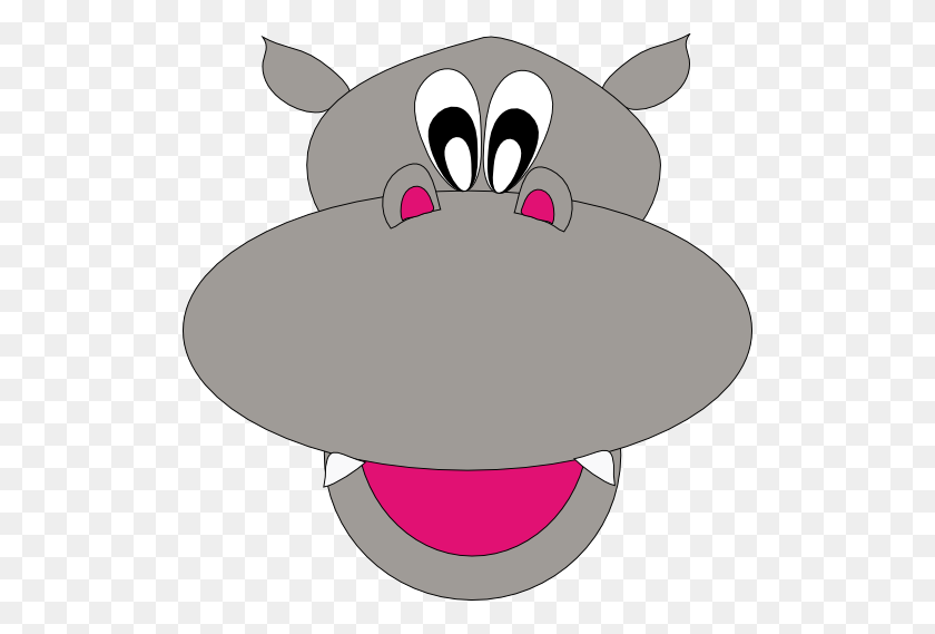 512x509 Face Hippo Clipart Clipartme - Hippo PNG