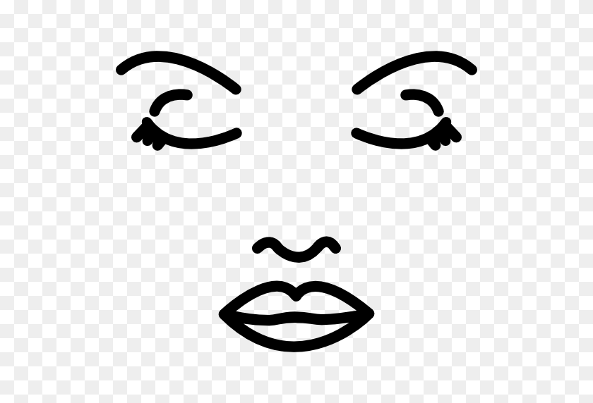 512x512 Face Of A Woman Outline - No Face PNG