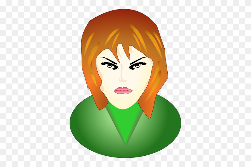 373x500 Face Of Angry Woman Vector - Angry Girl Clipart